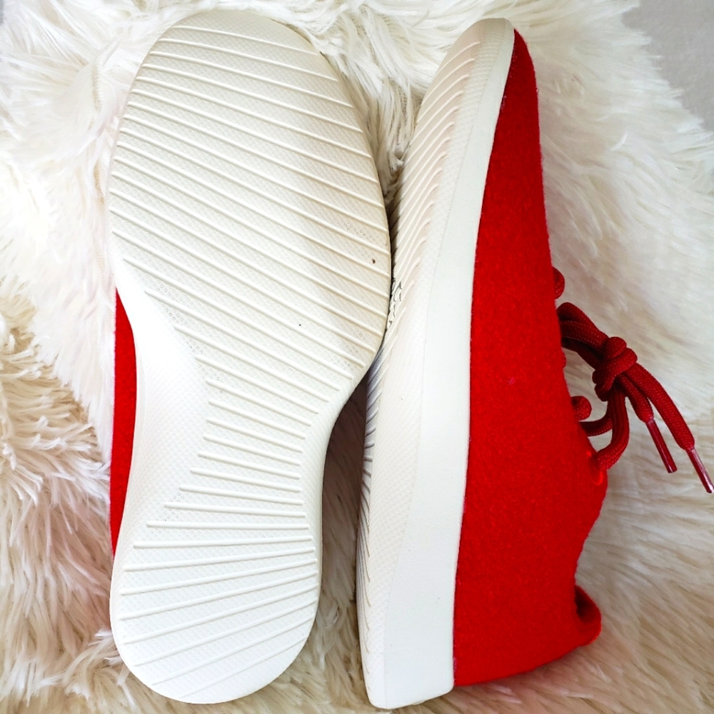 ALLBIRDS Red Merino Wool Lace Up Walking Sneakers--NEW--5 - Picture 11 of 12